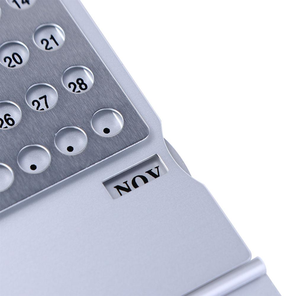 Agenda Organizer Aluminum Alloy School Office Supplies Schedule Planner Desktop Calendar Yearly Calendar Perpetual Calendar