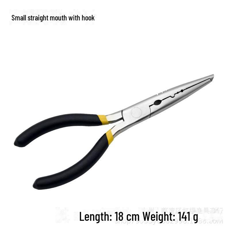 Luya Multifunktionale Edelstahl Angelzange - Hakenlöser, Drahtschneider, Gebogene & Spitzzange.