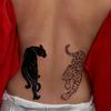 Mørk Nat Leopard, Cool Sa Vild Linje Tatoveringsklistermærke, Vandtæt Og Langtidsholdbar Spice Girl Stil Talje, Mave Og Ryg Klistermærke