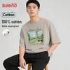 Baleno Oil Painting Cat Graphic T-Shirt