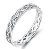 Huitan Cross Band Women Finger Rings High-quality  Color Metal Rings Daily Wear Modern Fashion Female Accessories Jewelry