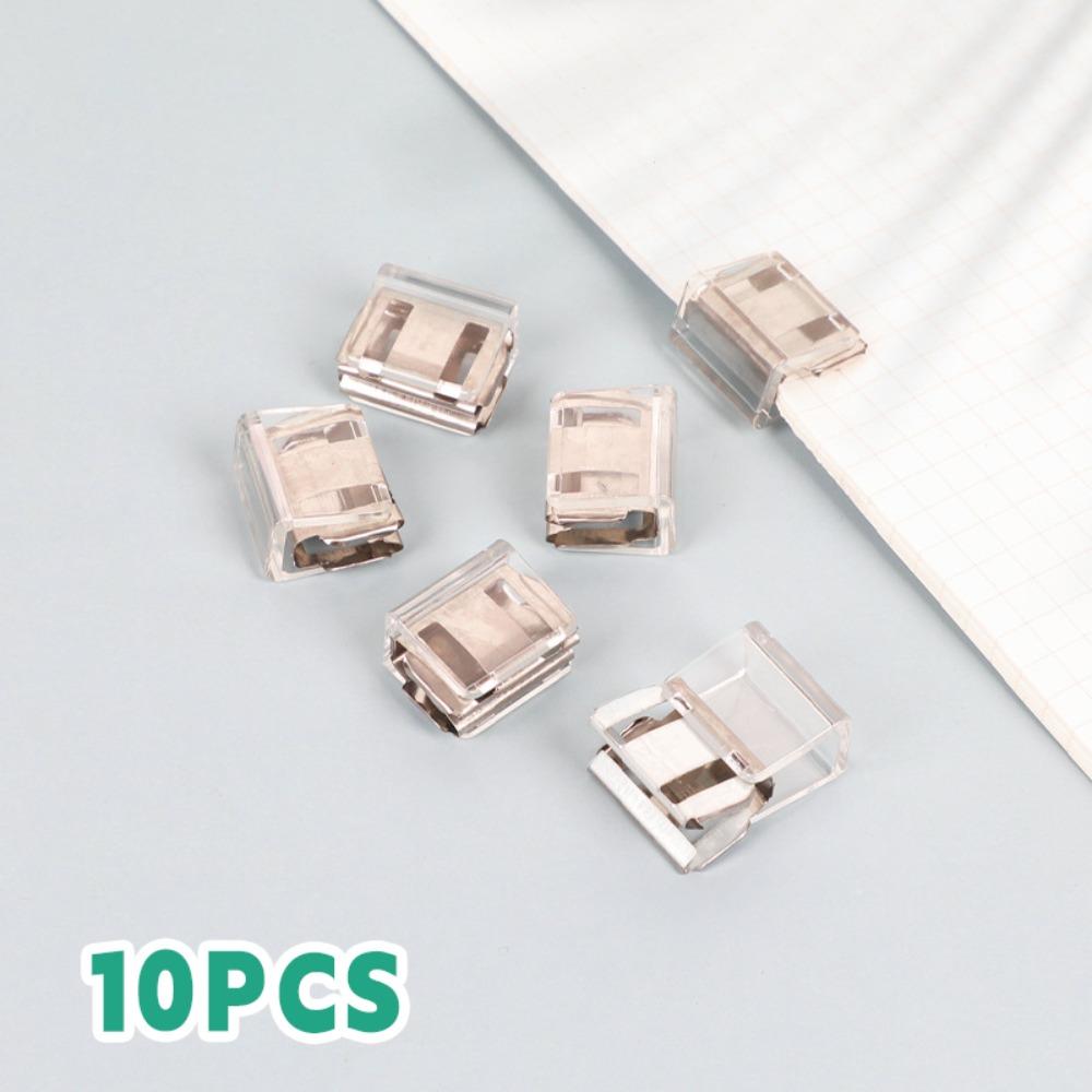 Morandi Color Letter Paper Clip Transparent Test Paper File Folder Push Clip  School Office