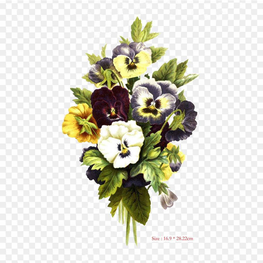 

Цветочный букет, термопереносная печать, виниловые нашивки, наклейки для одежды, аппликации «сделай сам», моющиеся нашивки