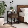 VidaXL Bedside Table Brown Oak 40x40x55 Cm Engineered Wood, Bedside Furniture, Side Table, Bed Cabinet, 846082