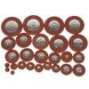 25 peças almofadas de couro laranja profissional de 4,8 mm de espessura para saxofone alto
