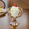280ml High Feet Glass Cups Ice Cream Dessert Bowl High Quality Yogurt Fruit Pudding Glass Cup Restaurant Home Cocktail Glass