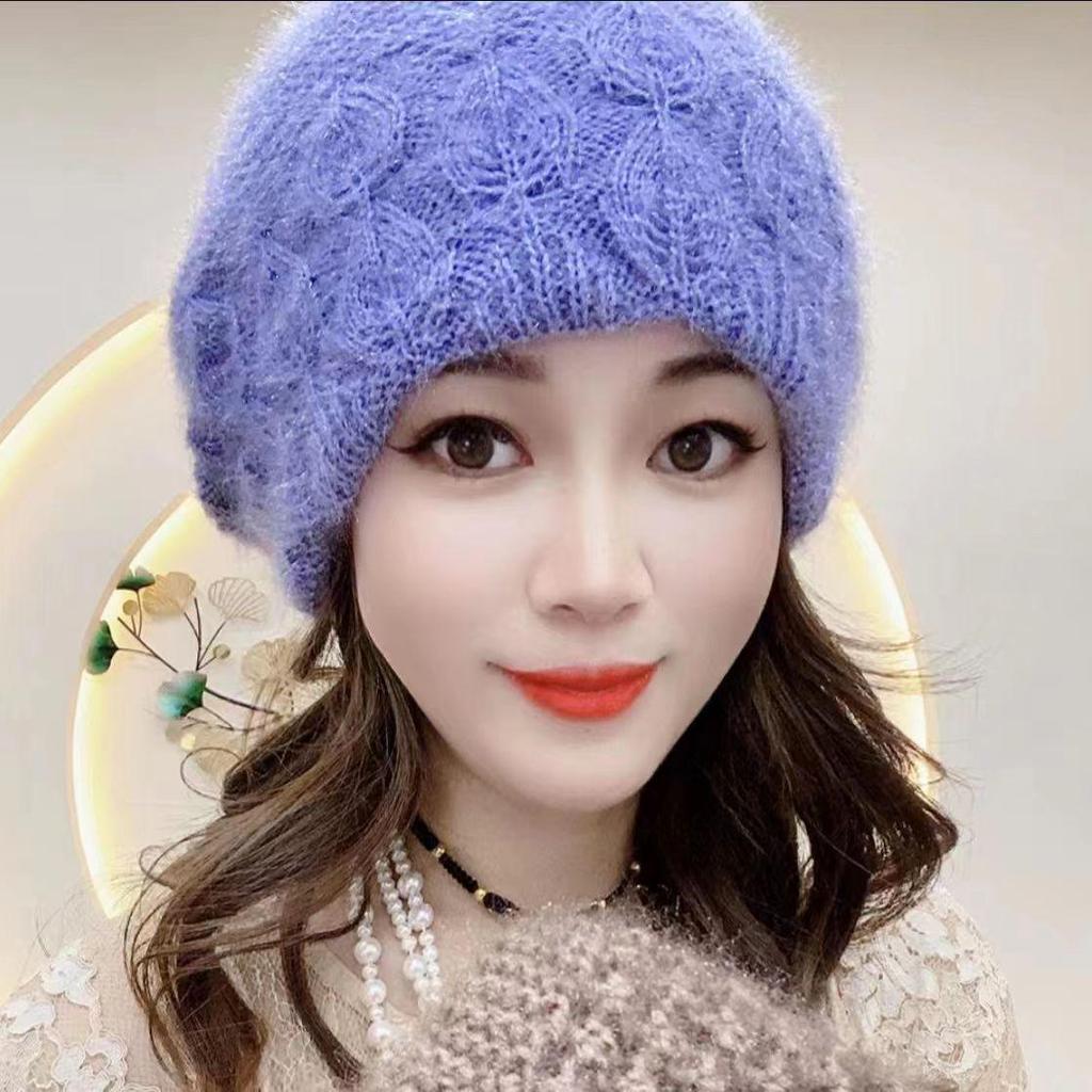 Korean Double-Layer Warm Wool Knit Hat with Velvet, All-Match Winter Fashion for Women