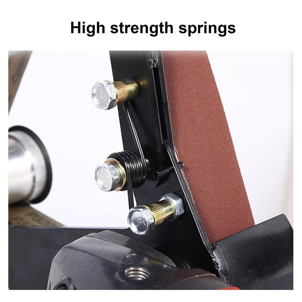 Mini Belt Sander, Pipe Tube Polisher Sander, 20mm or 40mm, Small Angle Grinder Edge Sharpener, with 5 Sanding Belts M10
