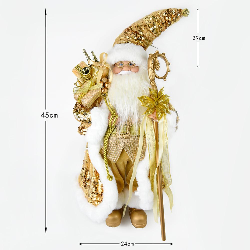 45CM Weihnachten Santa Claus Plüsch Puppen Spielzeug Hause Dekoration Ornamente Weihnachten Dekorationen Handgemachte Neujahr Dekor