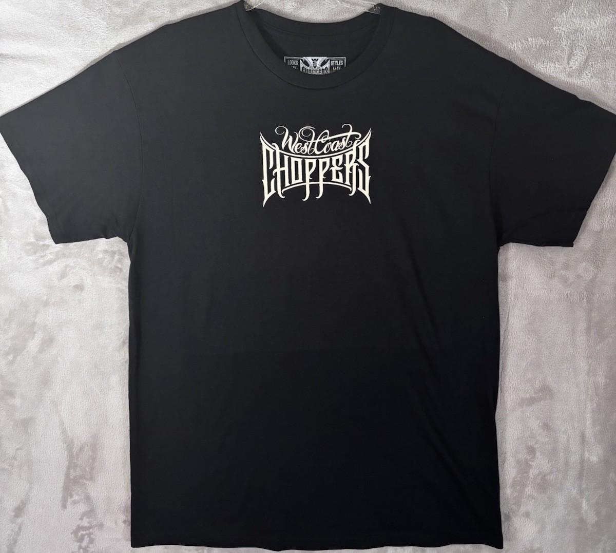 West Coast Choppers T Shirt Mens L Black Outlaw Biker Chopper Garage Tee Unisex T-Shirt S