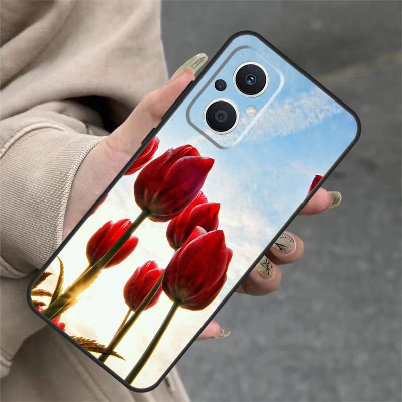 Tulips Flower Case For OPPO Reno 14 12 11 10 13 Pro 14F 13F 12F 11F 8 7 Lite OPPO Find X9 X8 X6 Pro Cover