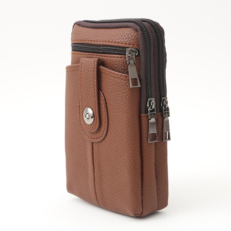 Настоящая кожаная сумка-кроссбоди для телефона для мужчин и женщин компактная наплечная сумка на молнии с отделениями для карт и карманом на кнопке кошелек для повседневных путешествий золотой 860₽