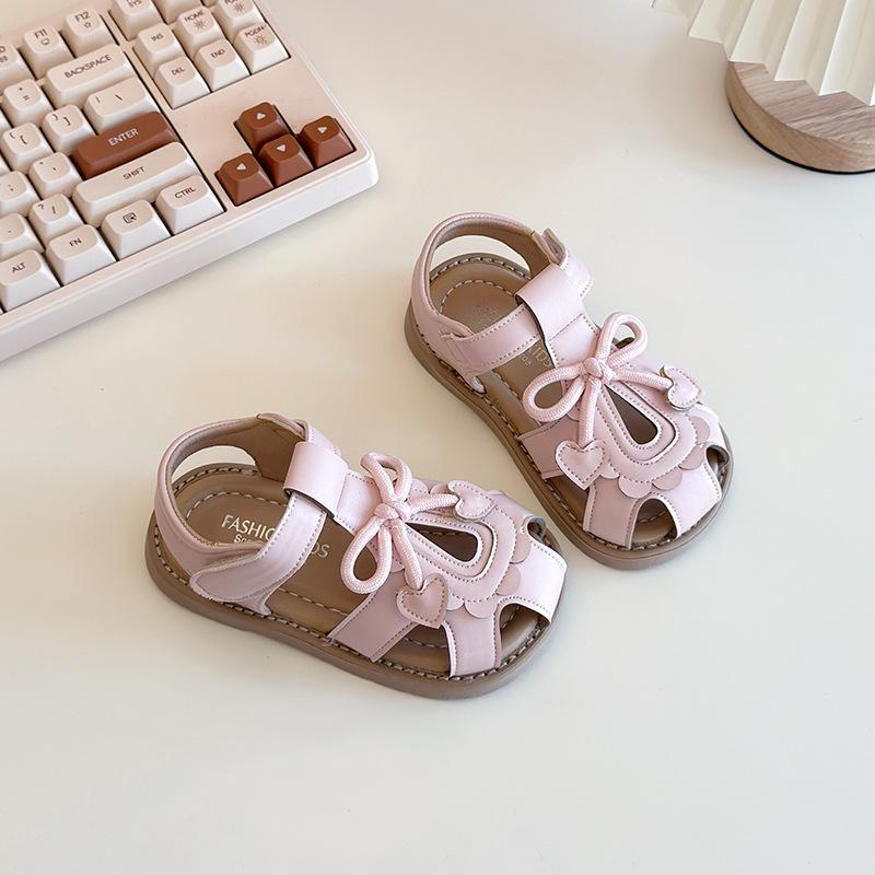 Girls Shoes Summer Children's Sandals Bag Head 2025 New Baby Girl Soft-soled Roman Shoes Little Girl Princess Shoes