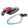 1 Pair Aluminum Alloy Motorcycle Rearview Mirrors Universal Adjustable Anti-shake for Scooters ATVs Street Bikes