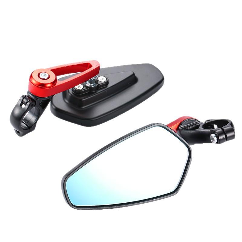 1 Pair Aluminum Alloy Motorcycle Rearview Mirrors Universal Adjustable Anti-shake for Scooters ATVs Street Bikes