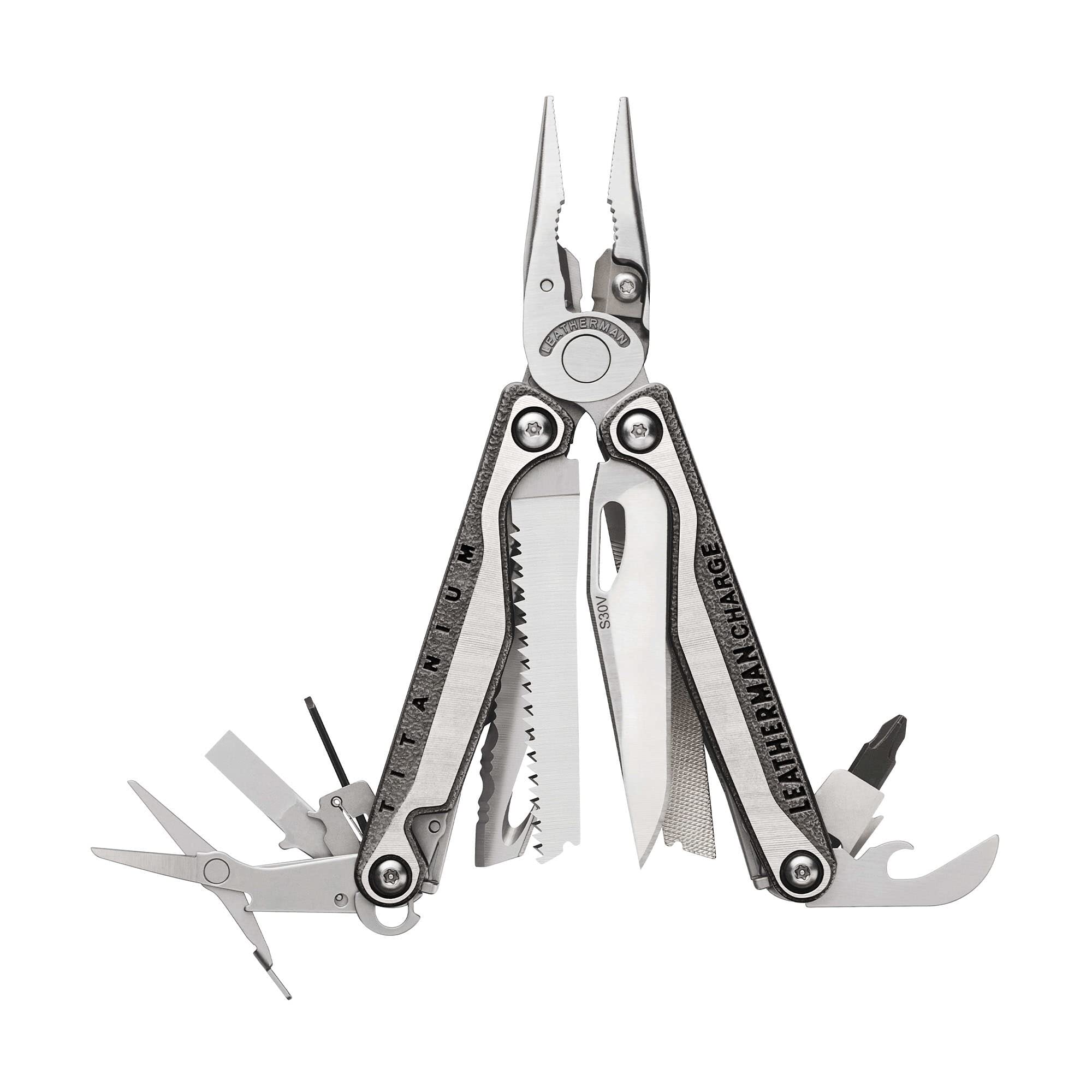 

LEATHERMAN Multi Tool CHARGE Plus TTi Stainless Steel with Ballistic Nylon Case [Item] срібний