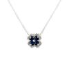 Les Trésors De Lily [N6822] - Silver Necklace 'Clover' Silver-white Sapphire (rhodium-plated) - 15x15 Mm