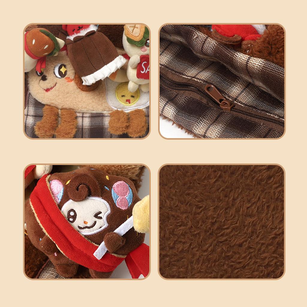 Cute Cartoon Hamburger Single-Shoulder Bag — Versatile Plush Handbag For Women And Girls