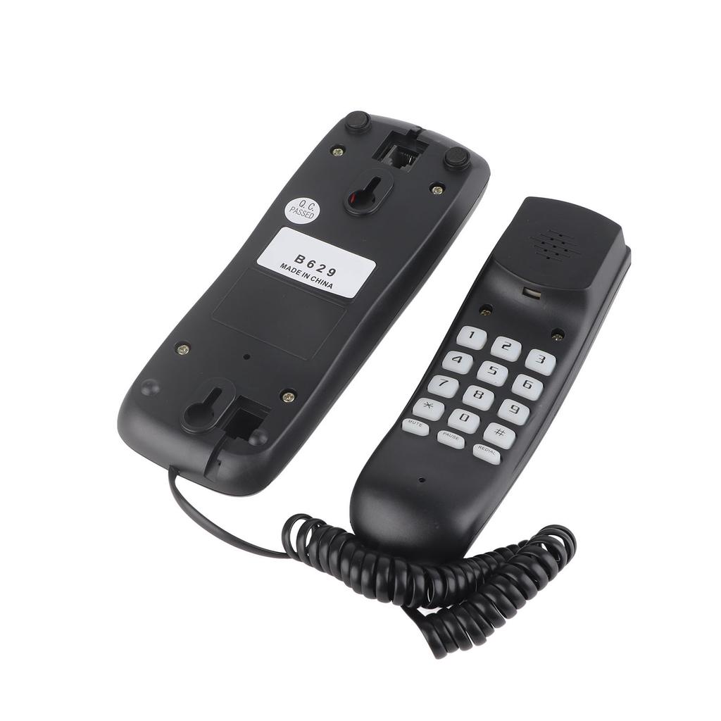 Home Telephone Multifunction Wall Mountable Telephone for Office Home Hotel BathroomBlack