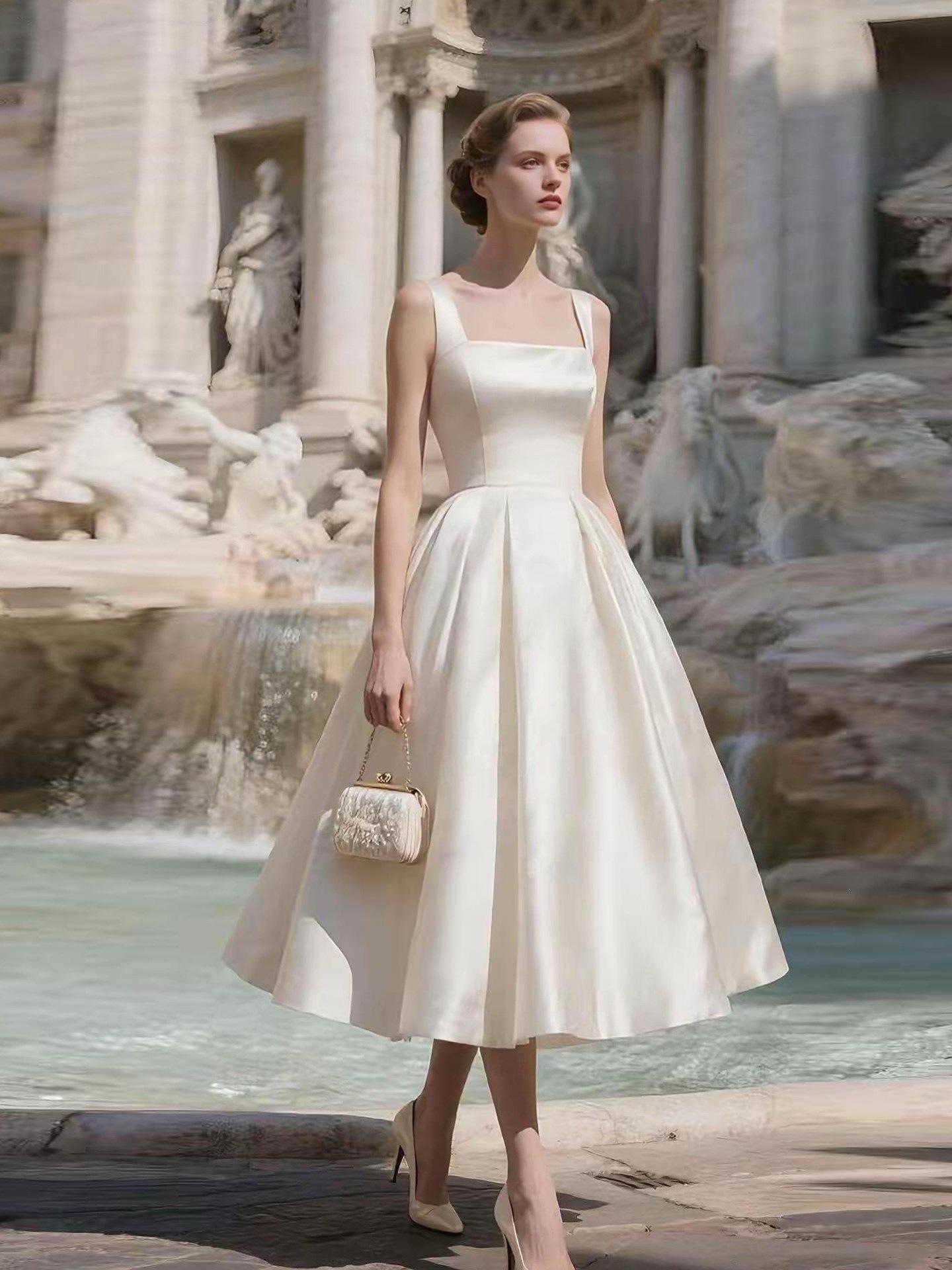 White light wedding dress princess dress