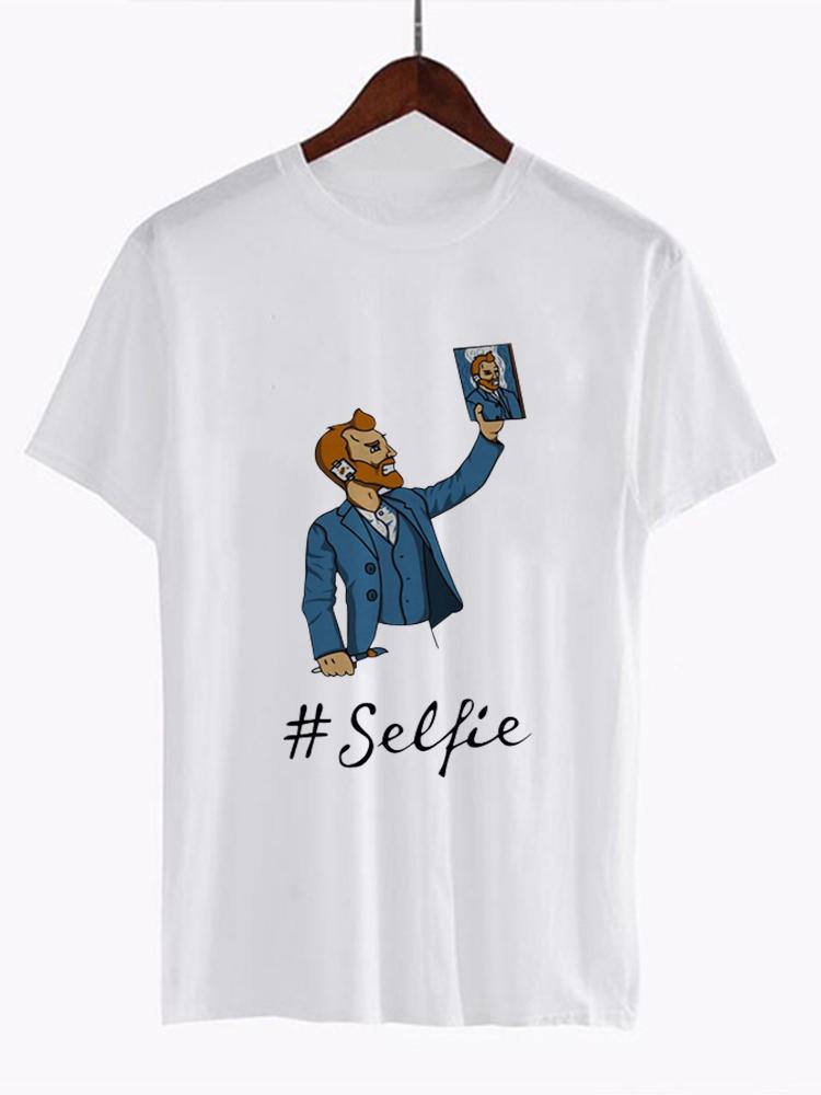 Unisex Van Gogh Van Goghing Van Gone Meme Funny T Shirt Hipsters Cute Tee z nadrukiem