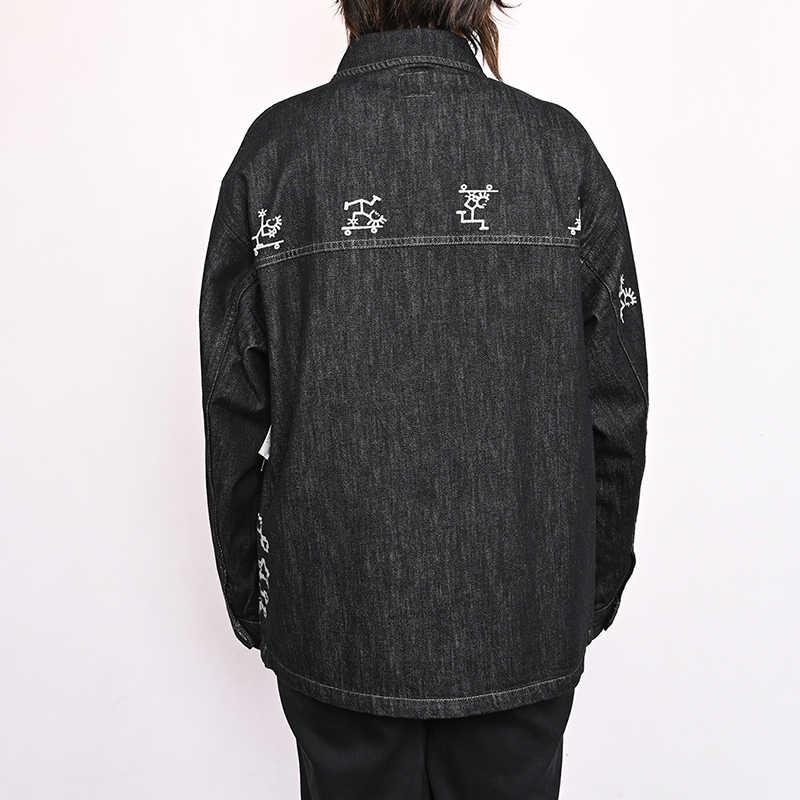 Vans Denim Classic Logo Jacket Men Jackets Black VN000J1TQ47