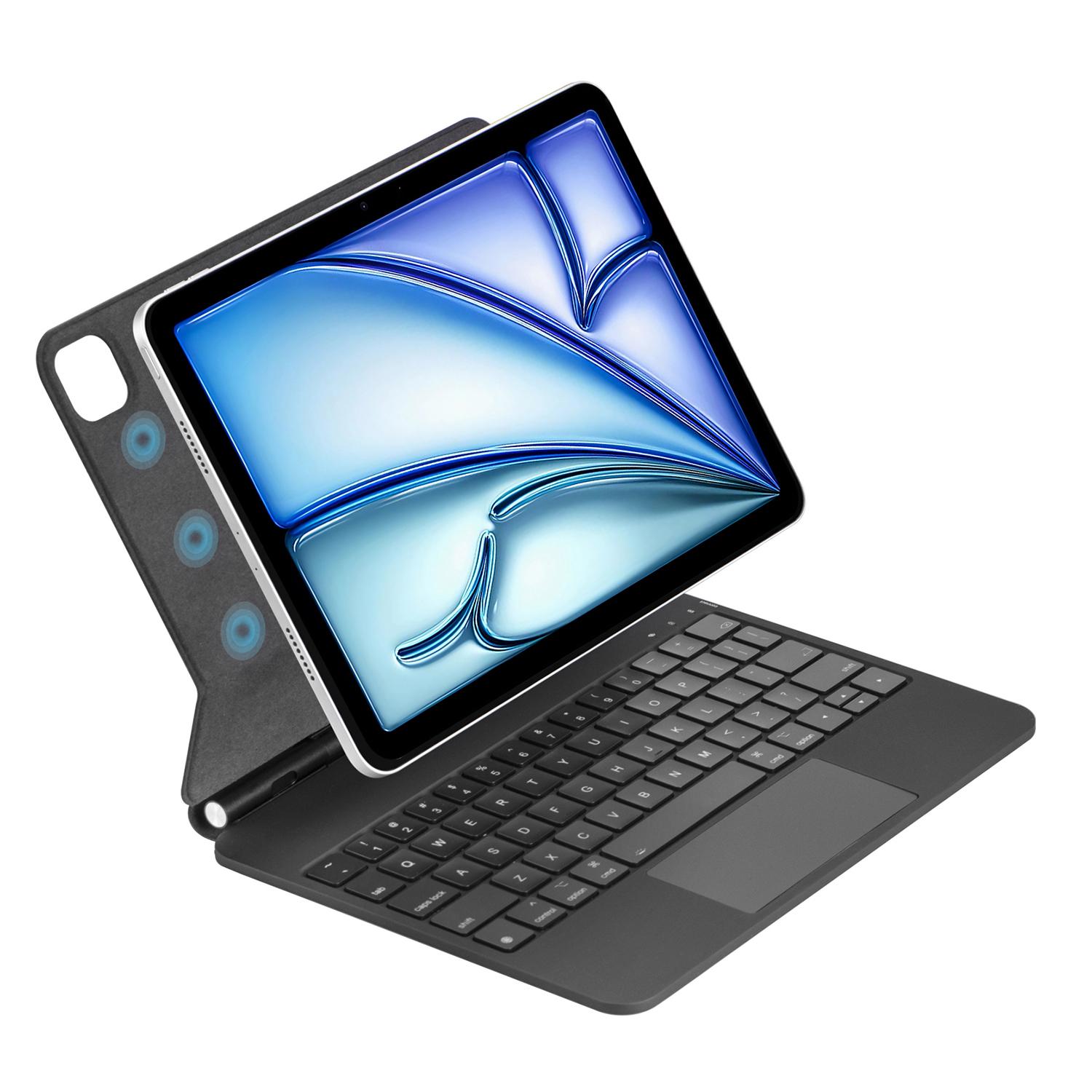 

WIWU MK-002 Bluetooth-Compatible Keyboard for iPad Pro 11 (2024)/Air 11 (2025)/(2024)/iPad (2025)/10.9 (2022) Leather Stand Case A