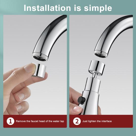 Kitchen Faucet Extender 360 Degrees Rotatable 3 Modes Adjustable Sprayer Attachment Universal Faucet Aerator