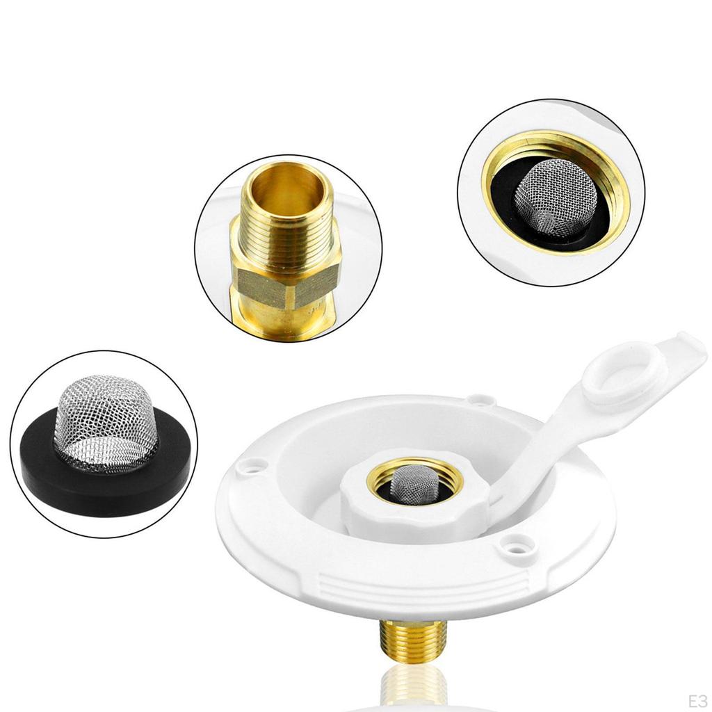 1/2" NPT Hane Stadsvattenfyllningsfläns Mässing RV Färskvatteninlopp för Marin