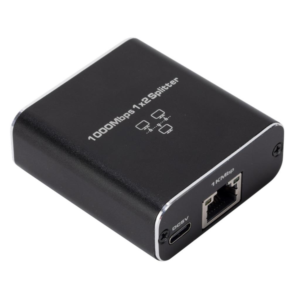 

RJ45 Разветвитель сетевого кабеля от 1 до 2 1000 Мбит/с / 100 Мбит/с Быстрая установка для маршрутизатора / ПК / ноутбука / телевизора