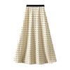 Women's Polka Dot Flowy Maxi Skirts A-Line High Waisted Vintage Retro Elegant Spring Summer Swing Long Midi Skirts for Women Going Out Party Skirt