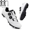 Professionelle MTB-Fahrradschuhe Herren Carbon Racing Speed Selbstverriegelnd Fahrrad Rennrad Damen Flache Stollen Mountainbike-Sneaker