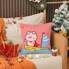 Cartoon Cute Pink L-Lulu Pig Pillow Case Printing Pillowcase Living Room Sofa Cushion Cover Bedroom Room Decor