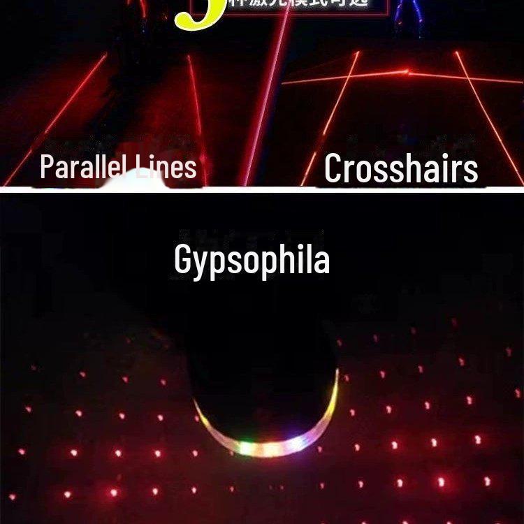 LED Laser Tail Light for Mountain Bikes - Rear Warning and Safety Equipment for Night Rides