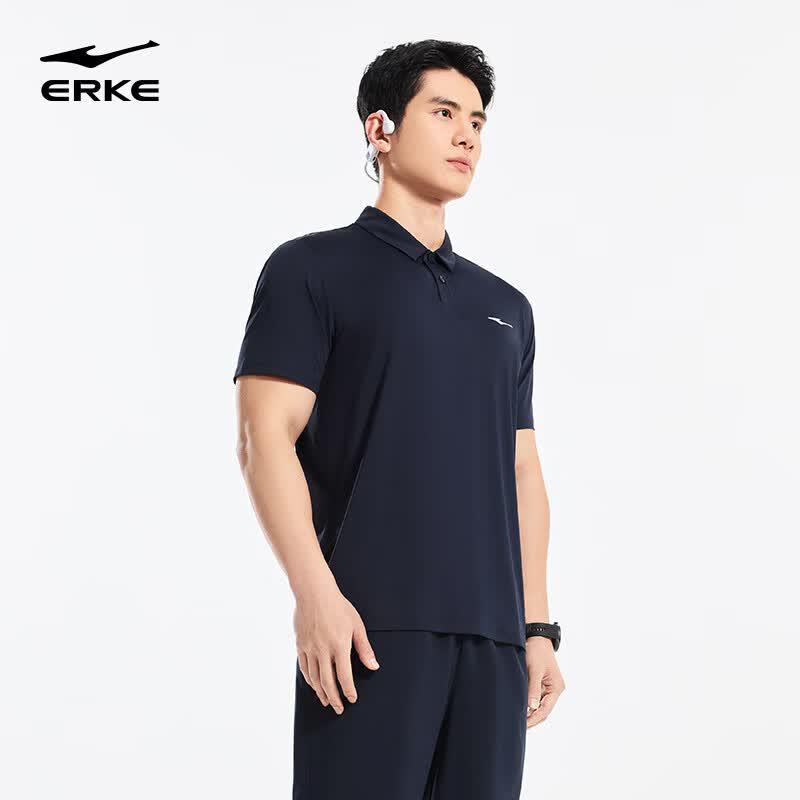 Erke Men's Ice-Feel Quick-Dry Polo T-Shirt