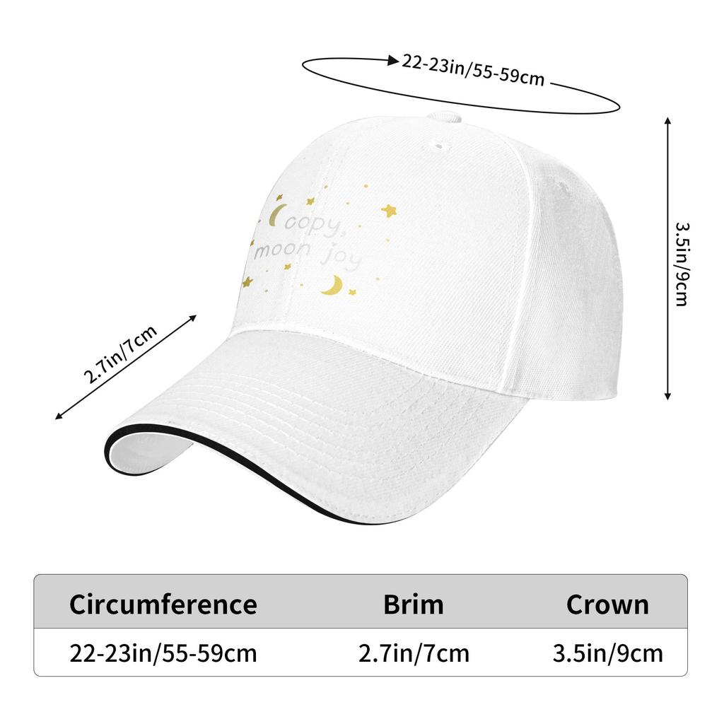 Copy Moon Joy Sun Baseball Cap Summer Unisex-Teens Custom DIY Trucker Hat Sunscreen Fashion Tennis Skate Snapback Cap
