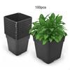 Set of Decorative Square Nursery Pots for , Cuttings And Vegetables, Ideal The Office.
