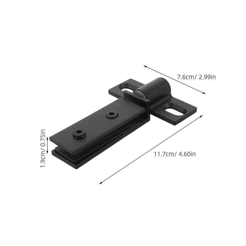 Premium Stainless Steel Pivot Hinge Kit for Glass Shower Doors - Double Hole Square Design Smooth Glass Hinge