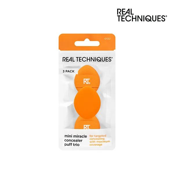 REAL TECHNIQUES Мини-пуховки для консилера Miracle Trio