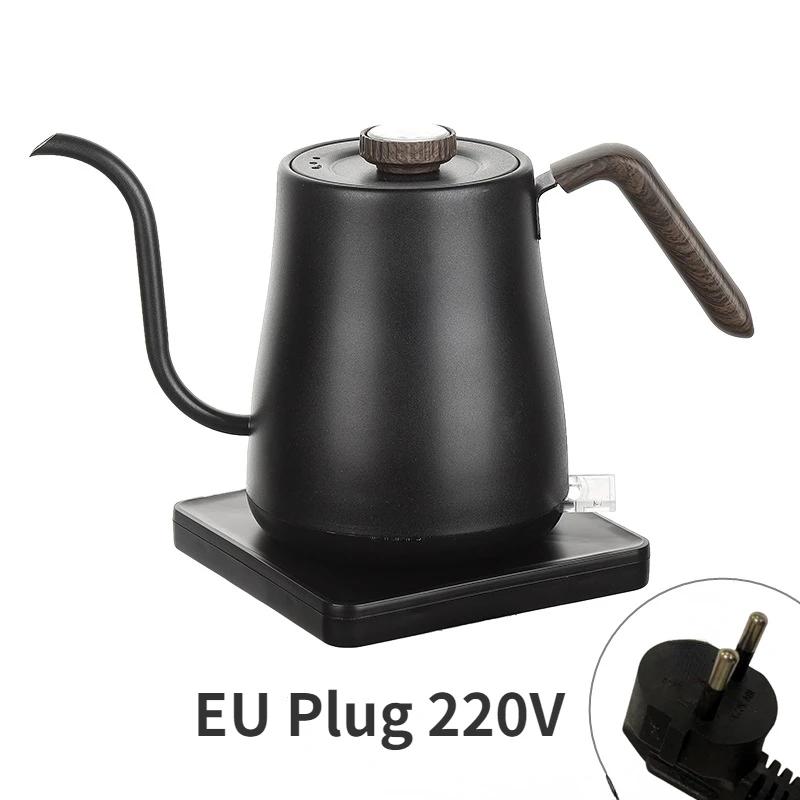 

Электрический чайник с гибким воротом и деревянной фактурой, ручной заварочный кофейник, умный чайник с термометром, 1000 Вт, быстронагревающийся чайник 110 В/220 В