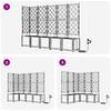 Garden Planter Set 5 Pcs Black 120 X 120 X 142 Cm Plastic