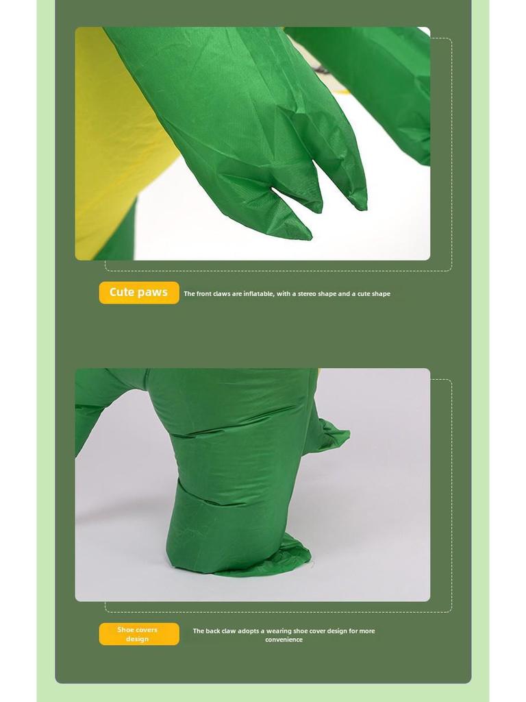 Dinosaurier Aufblasbares Kinderkostüm: Lustiges Halloween- und Outdoor-Performance-Outfit