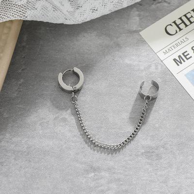 Fashion Ear Cuff Clip Chain Tassel Clip On Earring Asymmetric Earrings for Women Korean Creative Jewelry Female Earcuff