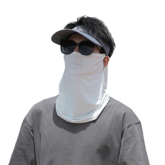 Eis Seide Sonnenschutz Gesichtsschutz, Vollgesichts Sonnenschutz Gesichtsschutz, Nacken Schlüsselbein UV-Schutz mit Ohrschlaufe, für Wandern, Angeln & Outdoor