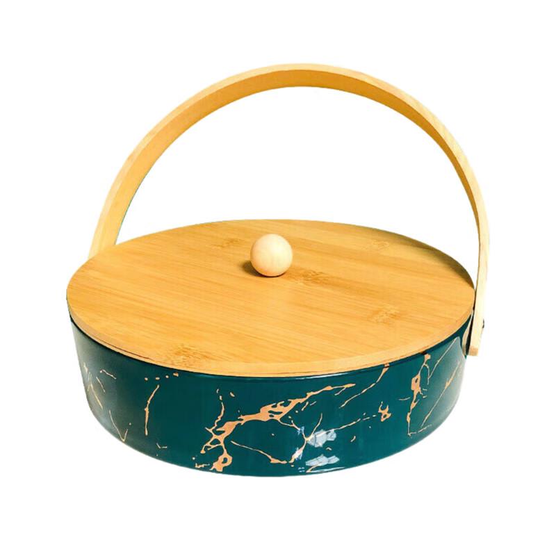 Скандинавская керамическая секционная тарелка для закусок и фруктов с крышкой