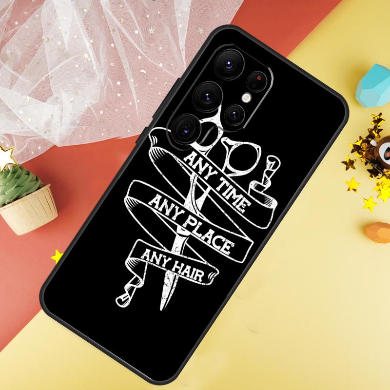 Hairdresser Barber Scissors Phone Case For Samsung Galaxy S26 S25 S24 S21 S20 S22 S23 Ultra S10 Plus S25 FE Cover Coque