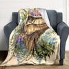1pc DinoFlora Blanket, Lightweight Flannel Blanket For Sofa, Bed, Travel, Camping, Living Room, Office, Couch, Chair227