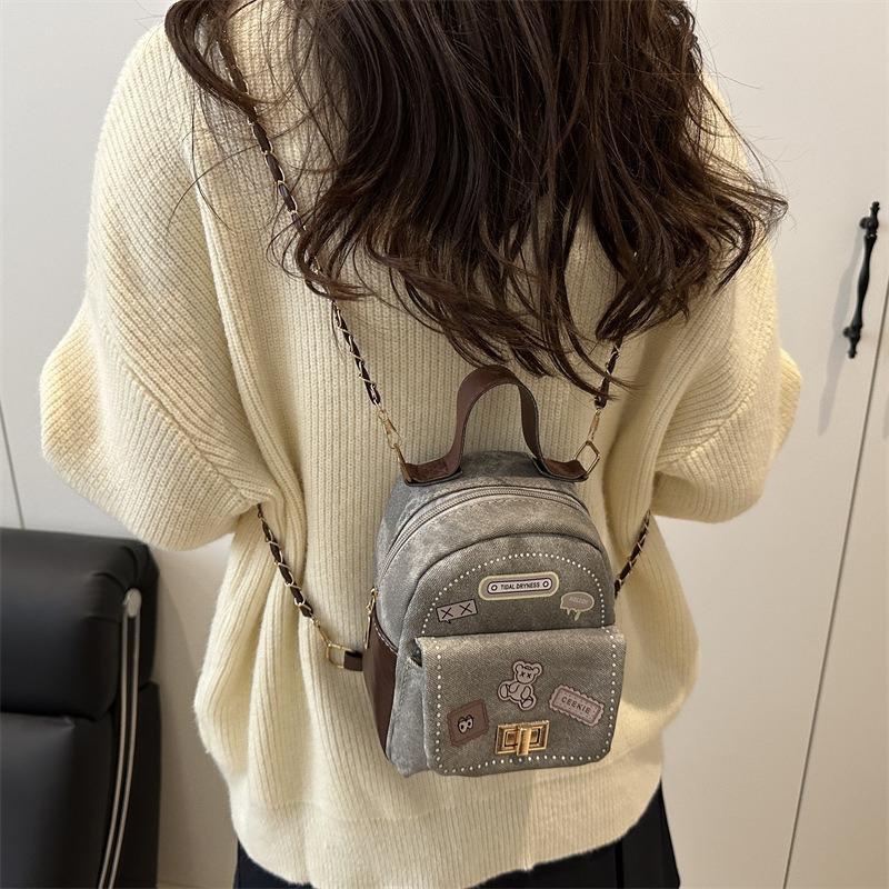 Women's new high-end exquisite daily small backpack women's versatile cute backpack