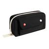 Large Capacity Pencil Case Polyester Multiple Layers Stationery Bag with Zipper Solid Color Storage Bag Stationery Storage