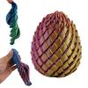 3D Printed Dragon Egg Stress Toy Articulated Stretching Sensory Fidget Toy Deformable Dragon Egg Gift for Kids Adult Fidgets